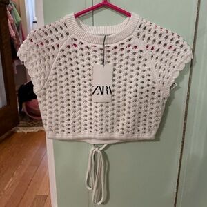 Zara open knit top